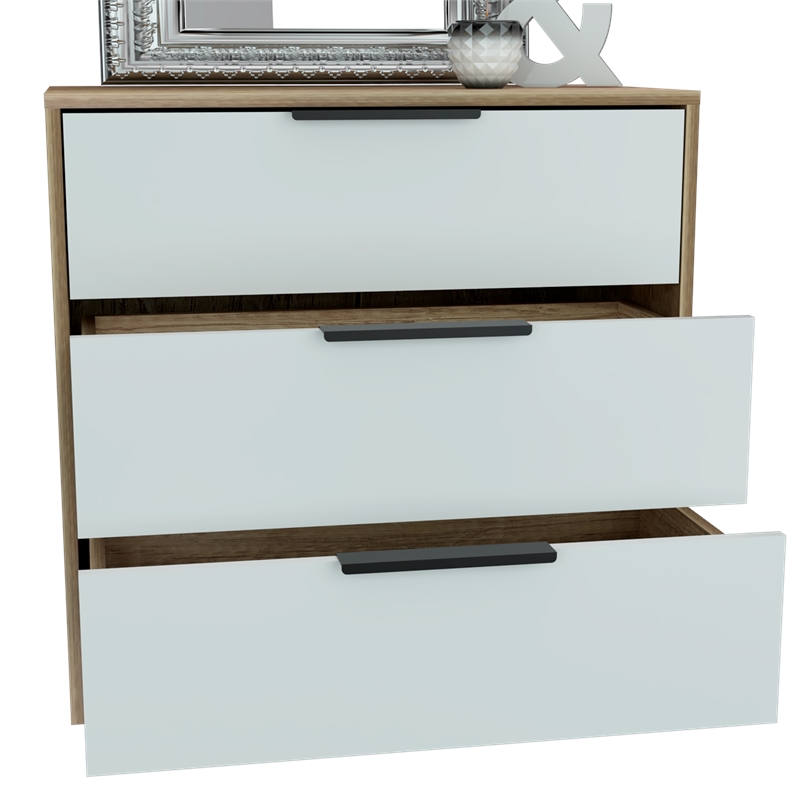 Home Square 2-Piece Set with 3 Drawer Engineered Wood Dresser and Nightstand