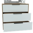 Home Square 2-Piece Set with 3 Drawer Engineered Wood Dresser and Nightstand