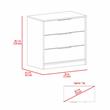Home Square 2-Piece Set with Engineered Wood Nightstand and 3 Drawers Dresser