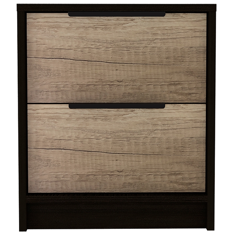 Home Square 2-Piece Set with Engineered Wood Nightstand and 3 Drawers Dresser