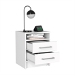 Home Square 2-Piece Set with Four Drawer Dresser & Nightstand in White