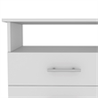 Home Square 2-Piece Set with Four Drawer Dresser & Nightstand in White
