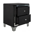 Home Square 2-Piece Set with Nightstand and Velvet Full Platform Bed