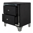 Home Square 2-Piece Set with Nightstand and Velvet Full Platform Bed