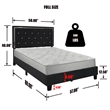 Home Square 2-Piece Set with Nightstand and Velvet Full Platform Bed