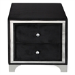 Home Square 2-Piece Set with Nightstand and Velvet Full Platform Bed