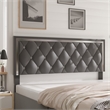 Home Square 2-Piece Set with 5 Drawer Chest & Full Size Platform Bed in Gray