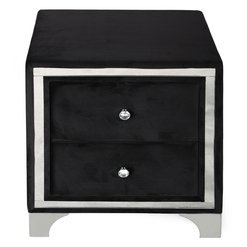 Home Square 3-Piece Set with King Platform Bed & 2 Nightstands in Black