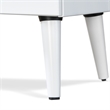 Home Square Two Deep Drawer Side Table in White Finish - Set of 2