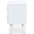 Home Square Two Deep Drawer Side Table in White Finish - Set of 2