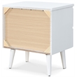 Home Square Two Deep Drawer Side Table in White Finish - Set of 2