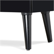 Home Square Two Deep Drawer Side Table in Black Finish - Set of 2