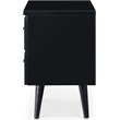 Home Square Two Deep Drawer Side Table in Black Finish - Set of 2