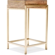 Home Square 2-Piece Set with Accent Table and Platform Queen Bed