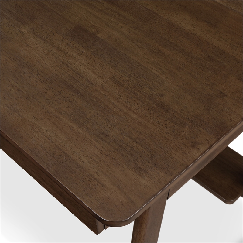 Home Square 2-Piece Set with Leather Desk Chair and Writing Desk