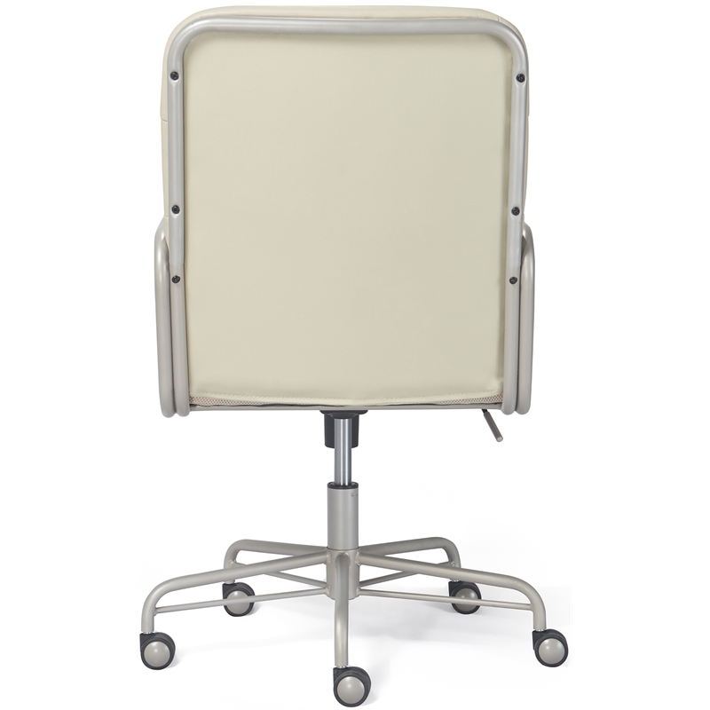 Home Square 2-Piece Set with Leather Desk Chair and Writing Desk