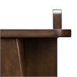 Home Square 2-Piece Set with Leather Chair and Writing Desk in Brown