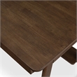 Home Square 2-Piece Set with Leather Chair and Writing Desk in Brown