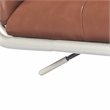 Home Square 2-Piece Set with Leather Chair and Writing Desk in Brown