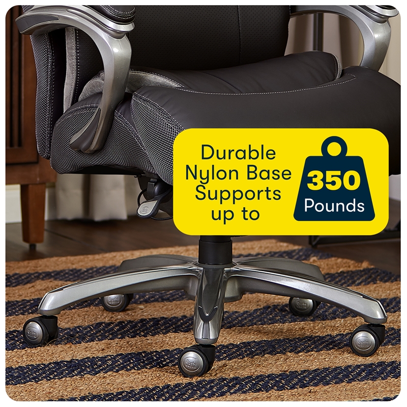 Home Square 2-Piece Set with Adjustable Standing Desk and Tall Executive Chair