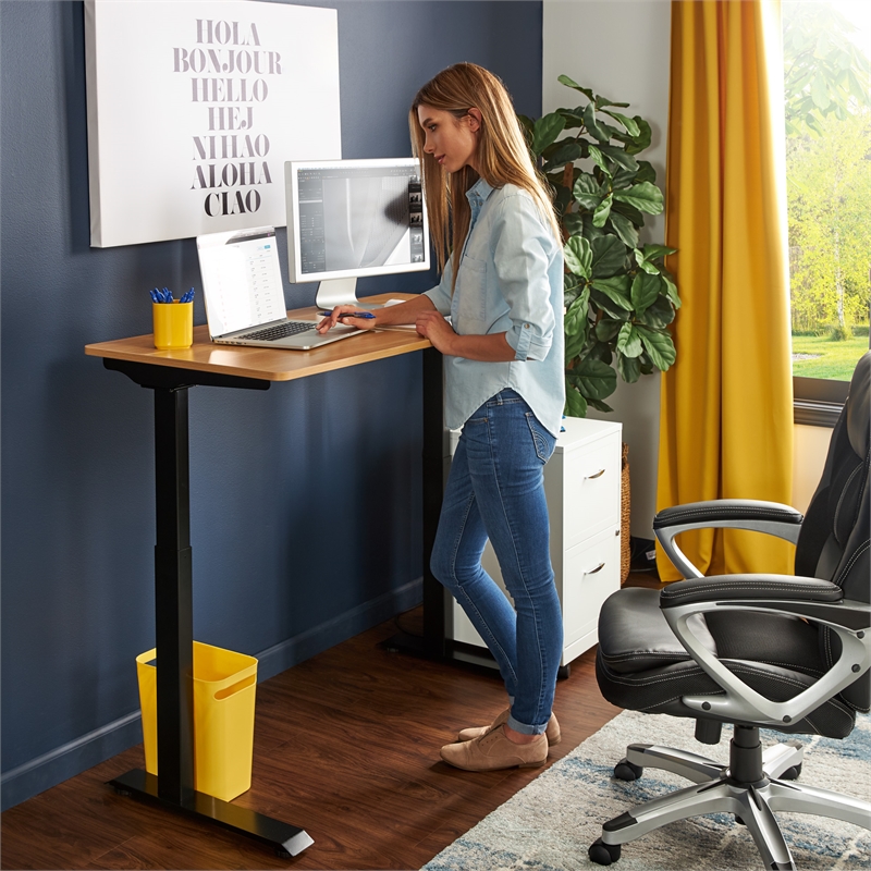 Home Square 2-Piece Set with Adjustable Standing Desk and Tall Executive Chair