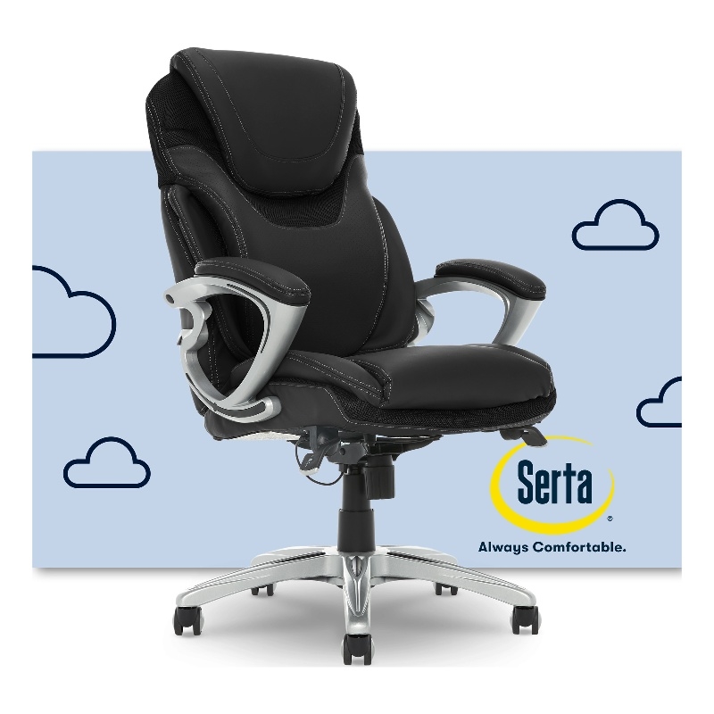 Home Square 2-Piece Set with Adjustable Standing Desk and Executive Office Chair