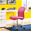 Home Square 2-Piece Set with Standing Desk and Armless Task Chair in Pink