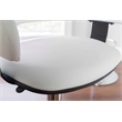 Home Square Curved Back Metal Adjustable Barstool in White - Set of 3