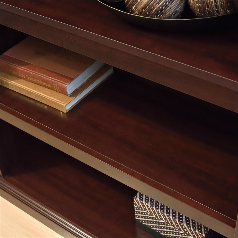Home Square Engineered Wood 5 Shelf Bookcase in Select Cherry - Set of 2
