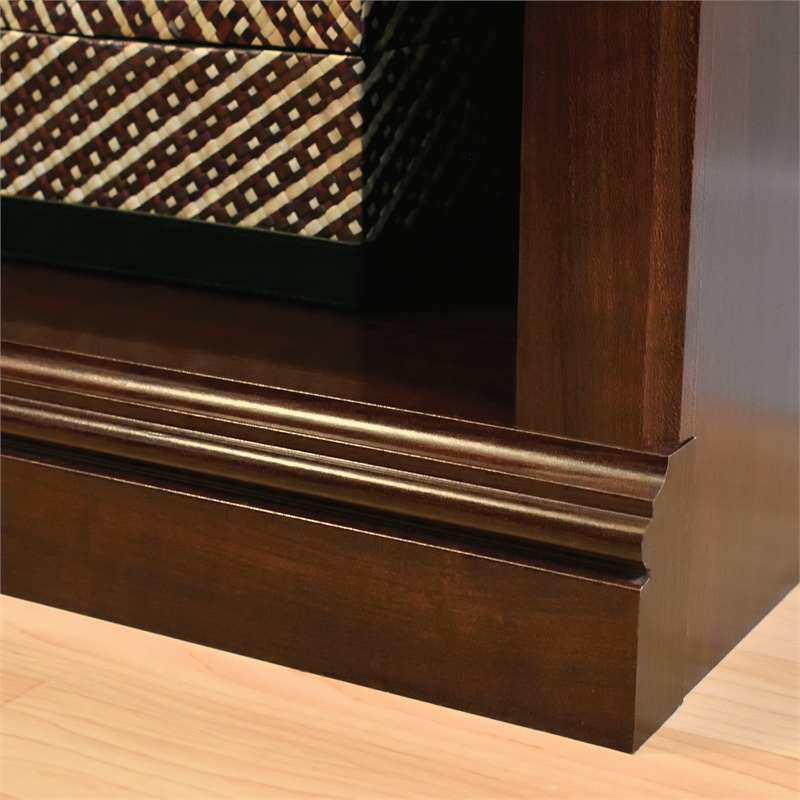 Home Square Engineered Wood 5 Shelf Bookcase in Select Cherry - Set of 3