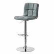 Home Square Adjustable Metal Barstool in Gray Finish - Set of 2