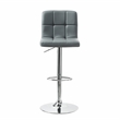 Home Square Adjustable Metal Barstool in Gray Finish - Set of 2