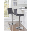 Home Square Adjustable Metal Barstool in Gray Finish - Set of 2