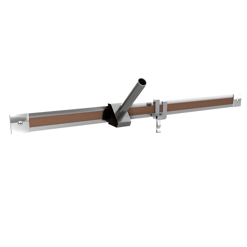 Home Square 2-Piece Set with Aluminum Maprail Hook and Maprail with Cork Insert
