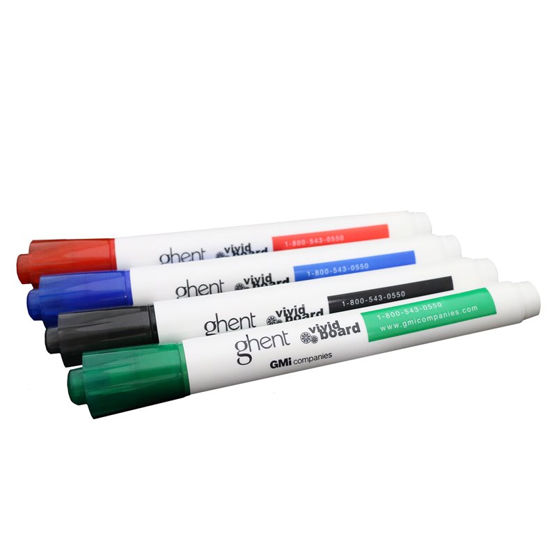 Home Square 2-Piece Set with Glassboard & Markers Assorted 4 Pack