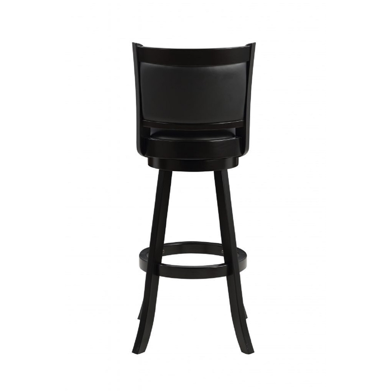 Home Square Extra Tall Swivel Barstool in Black Finish - Set of 2