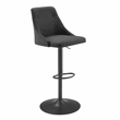 Home Square Adjustable Swivel Base Metal Barstool in Gray - Set of 2