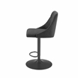 Home Square Adjustable Swivel Base Metal Barstool in Gray - Set of 2