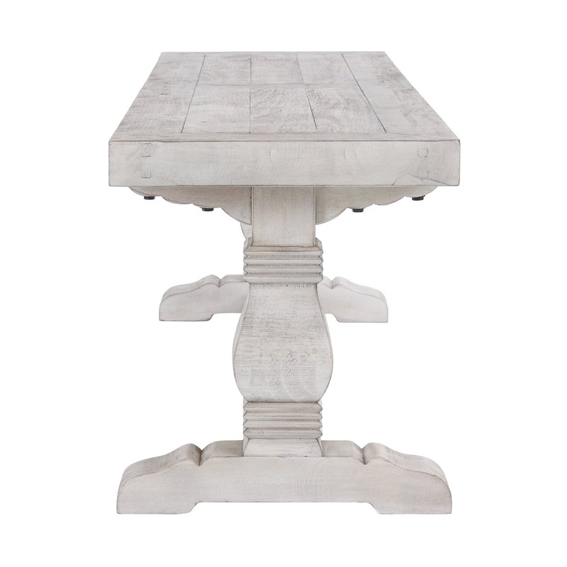 Home Square 6-Piece Set with Dining Table & Bench & 4 Dining Chairs
