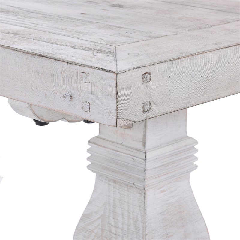 Home Square 6-Piece Set with Dining Table & Bench & 4 Dining Chairs