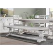 Home Square 6-Piece Set with Dining Table & Bench & 4 Dining Chairs