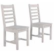 Home Square 7-Piece Set with Dining Table and 6 Dining Chairs in Nordic Ivory