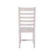 Home Square 7-Piece Set with Dining Table and 6 Dining Chairs in Nordic Ivory