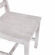 Home Square 7-Piece Set with Dining Table and 6 Dining Chairs in Nordic Ivory