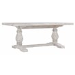 Home Square 7-Piece Set with Dining Table and 6 Dining Chairs in Nordic Ivory