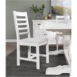 Home Square 7-Piece Set with Dining Table and 6 Dining Chairs in Nordic Ivory