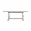 Home Square 7-Piece Set with Dining Table and 6 Dining Chairs in Nordic Ivory