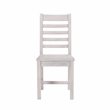 Home Square 7-Piece Set with Dining Table and 6 Dining Chairs in Nordic Ivory
