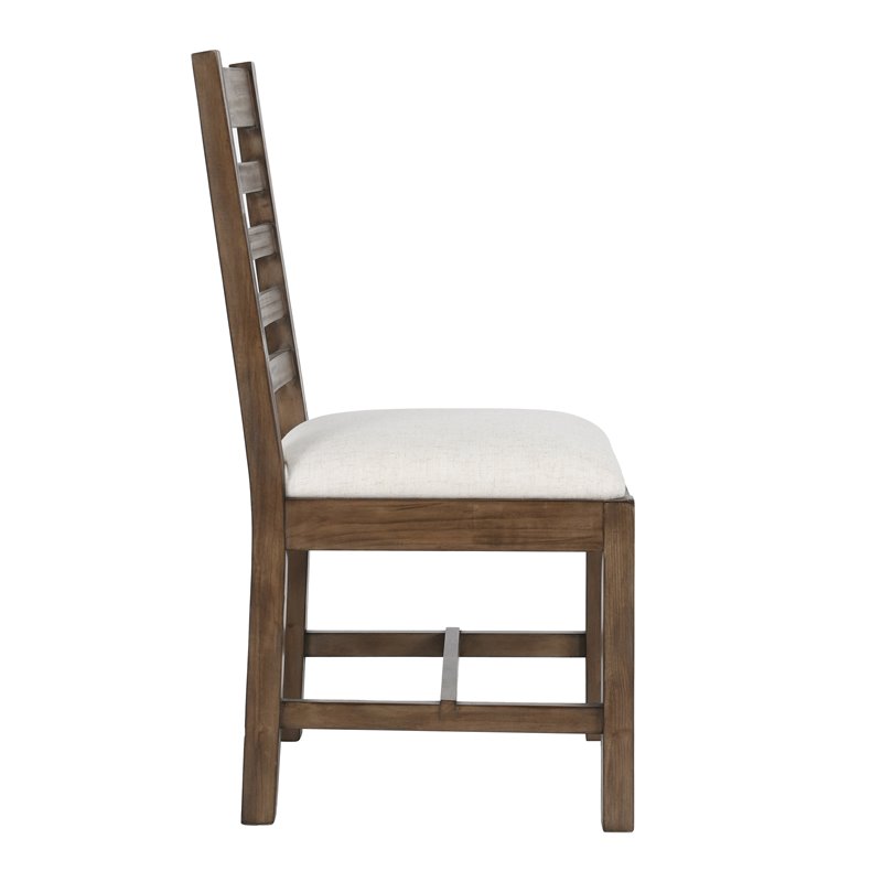 Home Square 5-Piece Set with Dining Table and 4 Dining Chairs in Brown