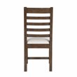 Home Square 5-Piece Set with Dining Table and 4 Dining Chairs in Brown